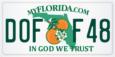 FL license plate DOFF48