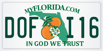 FL license plate DOFI16