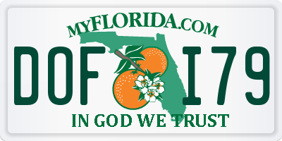 FL license plate DOFI79