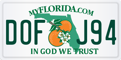 FL license plate DOFJ94