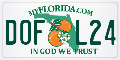 FL license plate DOFL24
