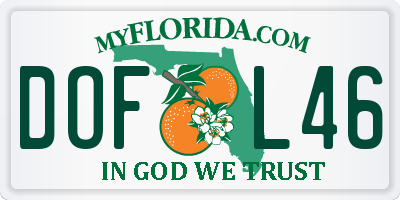 FL license plate DOFL46