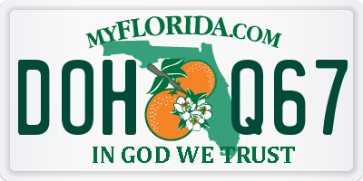 FL license plate DOHQ67