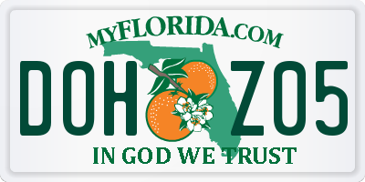 FL license plate DOHZ05