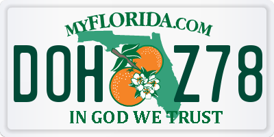 FL license plate DOHZ78