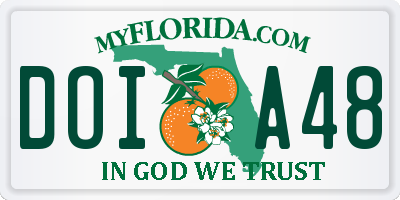FL license plate DOIA48