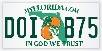 FL license plate DOIB75