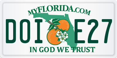 FL license plate DOIE27