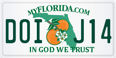 FL license plate DOIJ14