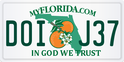 FL license plate DOIJ37