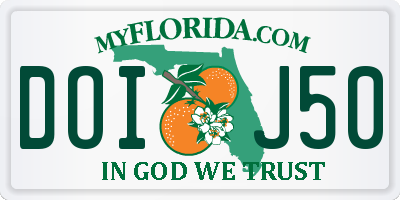 FL license plate DOIJ50