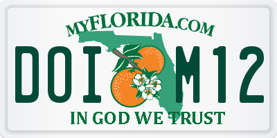 FL license plate DOIM12