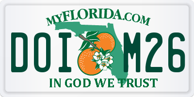 FL license plate DOIM26