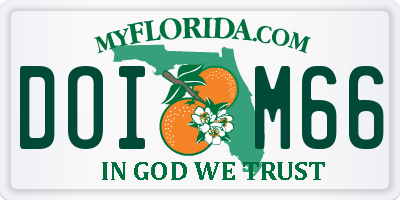 FL license plate DOIM66