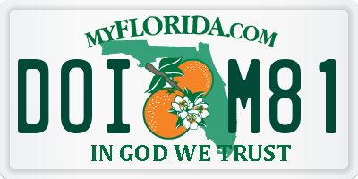 FL license plate DOIM81