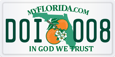 FL license plate DOIO08