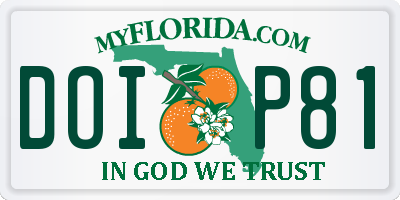 FL license plate DOIP81