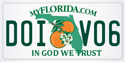 FL license plate DOIV06