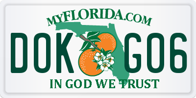 FL license plate DOKG06