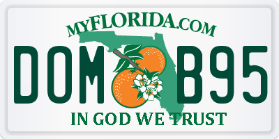 FL license plate DOMB95