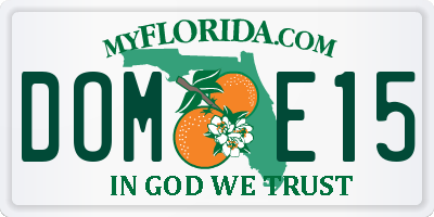 FL license plate DOME15