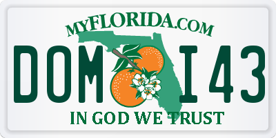 FL license plate DOMI43