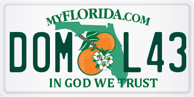 FL license plate DOML43