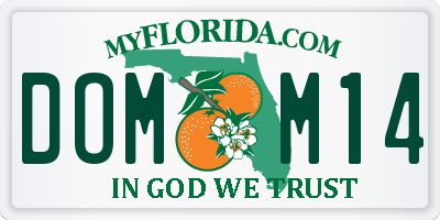 FL license plate DOMM14