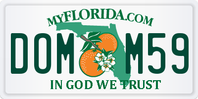 FL license plate DOMM59