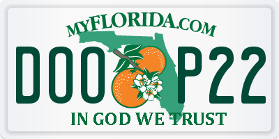 FL license plate DOOP22