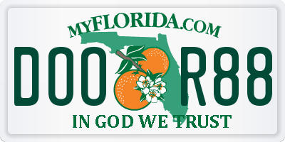 FL license plate DOOR88