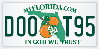 FL license plate DOOT95