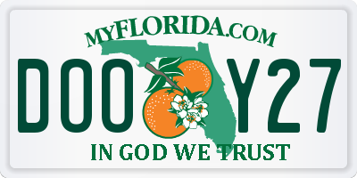FL license plate DOOY27