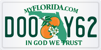 FL license plate DOOY62