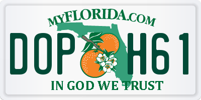 FL license plate DOPH61
