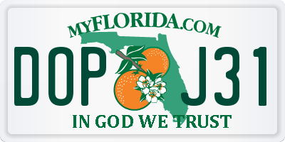FL license plate DOPJ31