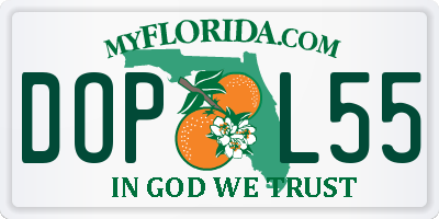 FL license plate DOPL55
