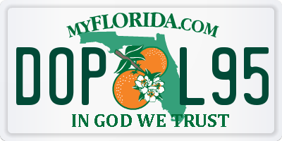 FL license plate DOPL95