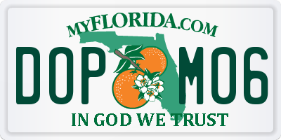 FL license plate DOPM06