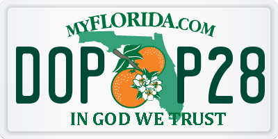 FL license plate DOPP28