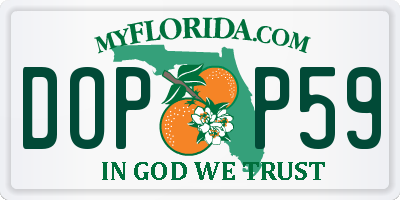 FL license plate DOPP59