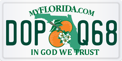 FL license plate DOPQ68