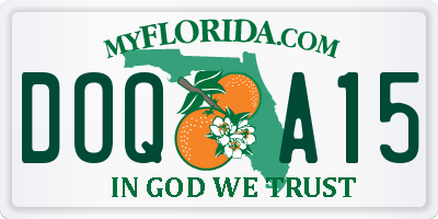 FL license plate DOQA15