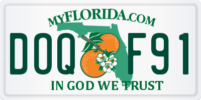 FL license plate DOQF91