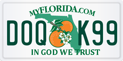 FL license plate DOQK99