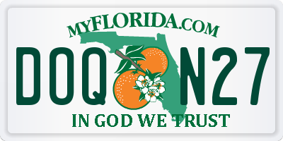 FL license plate DOQN27