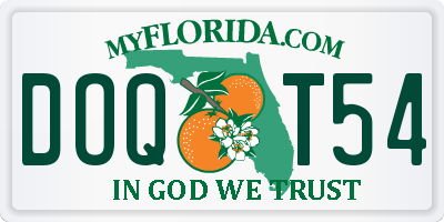 FL license plate DOQT54