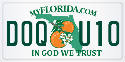 FL license plate DOQU10