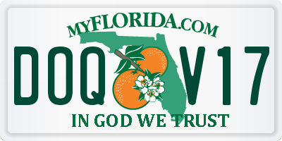 FL license plate DOQV17