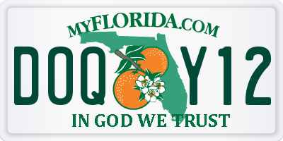 FL license plate DOQY12